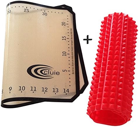 Cluie Silicone Baking Mat Set - Healthy Cooking Pyramid Pan and Non stick Cookie Sheet with Measurements - Half sheet Bakeware for cooking to baking Pastry Macaron Bread Biscuit Bun