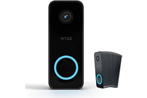 WYZE LIFESTYLE Doorbell Camera v2 + Wedge Kit, 2K Smart Video Doorbell with Motion Activated Voice Prompt, Night Vision, 2-Way Audio, Motion Detection, 24/7 Recording, IP65, Compatible with Alexa & Google, Wired