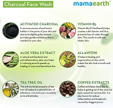 charcoal face wash mamaearth
