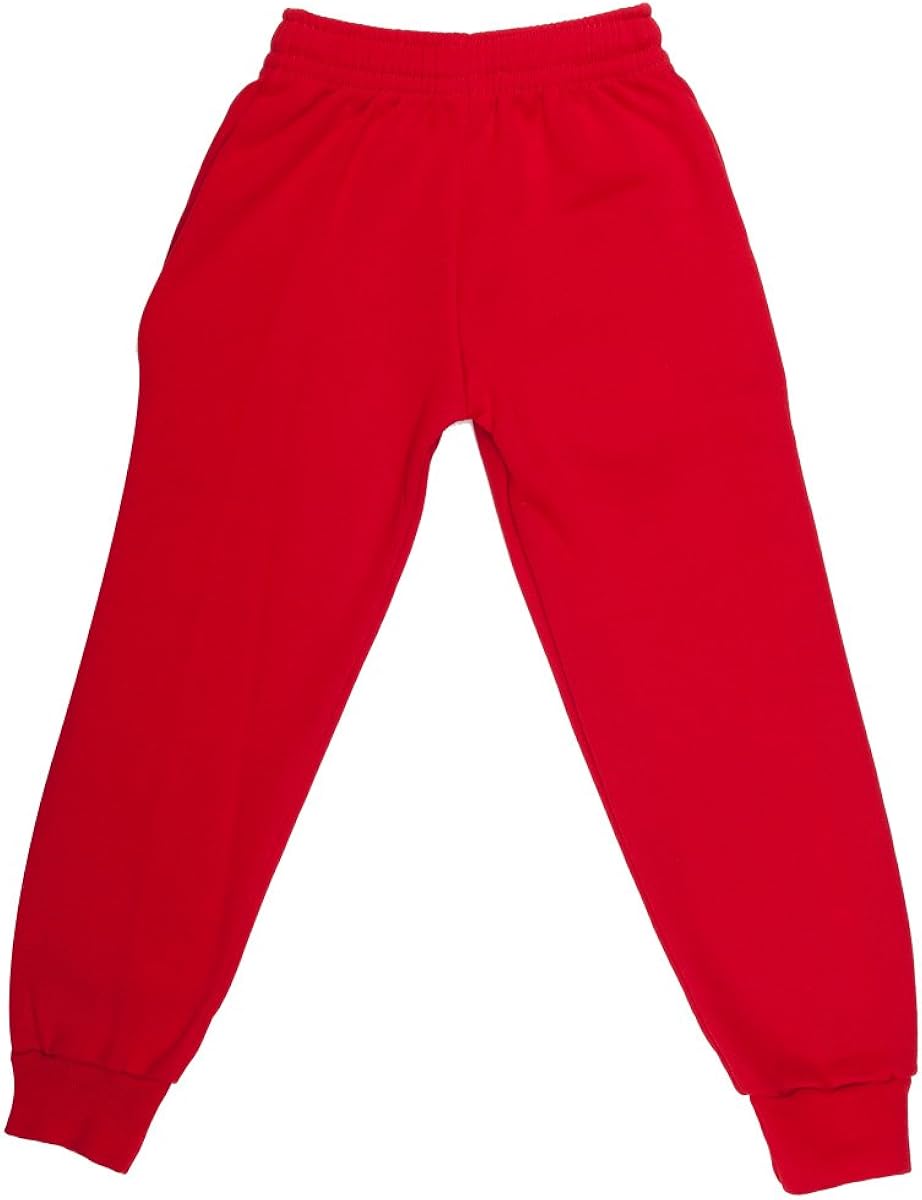 kids red jogging bottoms