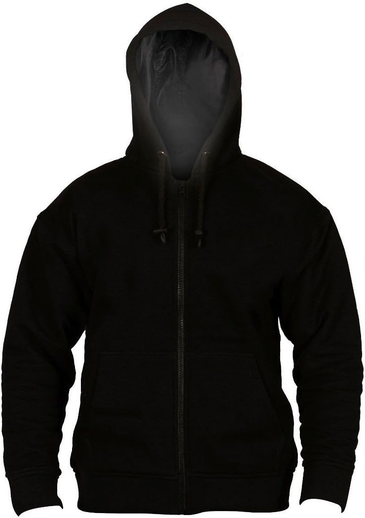 Motorcycle DuPont™ Kevlar® Lined Cotton Fleece Hoodie BLACK