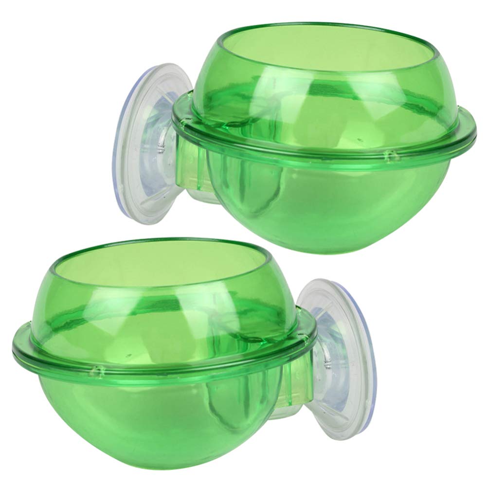 Balacoo 2PCS Suction Cup Reptile Feeder Anti-Escape Reptile Food Bowl For Tortoise Gecko Snakes Chameleon Iguana