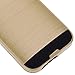 HTC One M8 Case,HTC M8 Case,Kmall [Metal Brushed Texture] Slim Fit Impact Resistant Heavy Duty Hybrid Dual Layer Full-Body Shockproof Shock-Absorption Protective Cover Skin Shell For HTC One M8 [Gold]