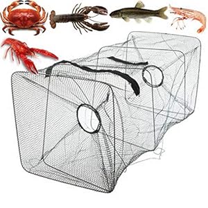 Ymygcc Epuisette De Peche Nasse Filet De Pêche Les Crabes Crevettes Crevettes Ecrevisses Homard Crawdad Pliable…