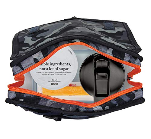 PackIt Freezable Lunch Bag with Zip Closure, Charcoal Camo - Thumbnail 5