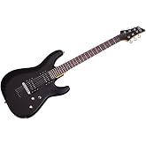Schecter 430 C-6 Deluxe Solid-Body Electric Guitar, Satin Black