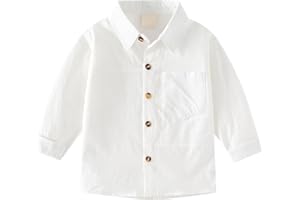 Baby Boys Long Sleeve Button Down Shirt Tops Baby-Boys and Toddler Shirt Spring Boys' Long Sleeve Dress Shirt