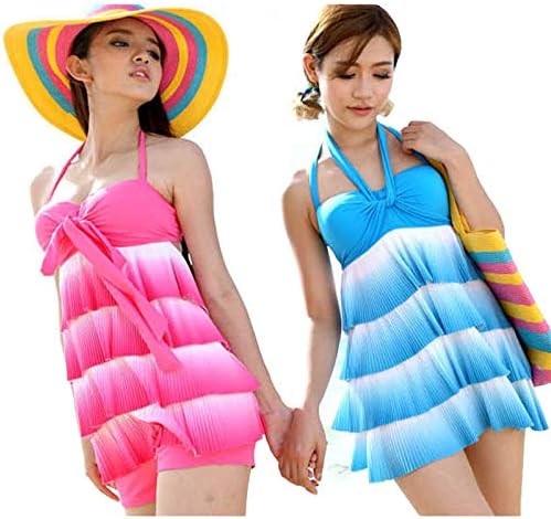 Amazon 女性 水着 タンキニ レディース パンツ リゾート レディースホルターネック パンツタイプ ビキニ ボーダー柄 大人 かわいい スイカ赤 ビキニ セパレーツ 通販