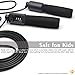 CeleMoon Lightweight Adjustable Cable Kids Jump Rope with Anti-Slip Foam Grip Handles and Storage Bag, 9 Feet (Black)