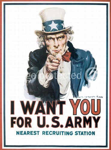 Hasil gambar untuk uncle sam i want you poster