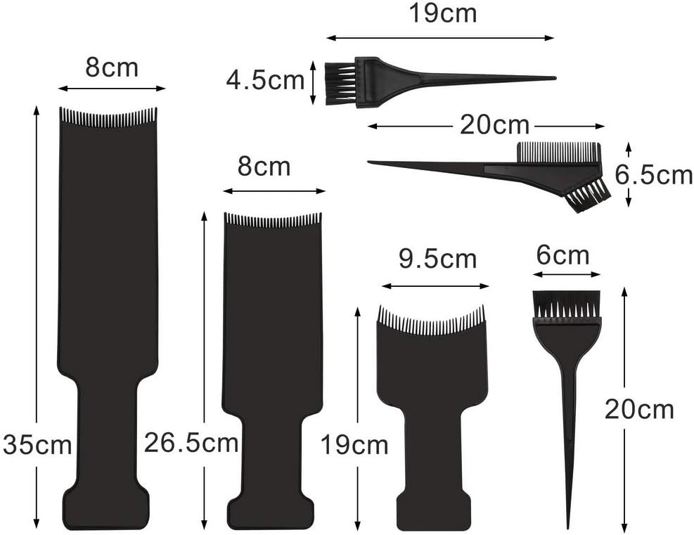 6pcs Balayage Board and Brush Kit, 3pcs Balayage Highlighting Board with Teeth and 3pcs Hair Coloring Brush Flat Top Comb Board Balayage Paddle for Hair Coloring Dyeing DIY Hairdressing Tint Tool: Kitchen & Dining
