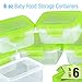 Elacra [6oz, 6-Pack] Baby Food Storage, Small Plastic Containers with BPA-Free Airtight and Leakproof Lids, Freezer & Microwave Safe