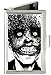 Buckle-Down Business Card Holder - Joker Bat Face My Dark Architect Cover Brushed Silver - Large