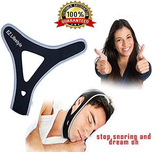 Anti Snore Chin Strap for Comfortable and Better Sleep, Anti-Snoring Device with Adjustable Jaw Strap Aids Snoring Naturally, Made of Flexible Fabric Makes The Best Solution for a Peaceful Sleep Night