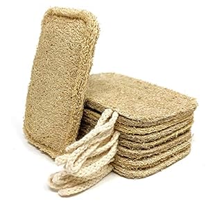 Eco-spons voor natuurlijke vaatwasser (8 stuks) | Eco-vriendelijke, plasticvrije en biologisch afbreekbare loofah-spons…