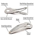 8 in 1 multi-function hairpins, defense tools stainless steel spring steel hair clips（2PCS）