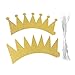 Boieo Gold Party Crown Hats, Mini Gold Crowns for Kids, Small Paper Royal Tiara, Birthday Costume Headband, Glitter Princess Decoration, Craft Supplies Set, 6 Pack