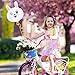 Girls Bike Decorations&BAPHILE Bicycle Accessories Kit-Flower Bell, Handlebar Grips,Tassel Ribbon Streamers,Butterfly with fish Bike Wheel Spokes,Butterfly Stickers,Rabbit Balloon,Screwdriver For kidsthumb 2