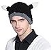 Men Knit Viking Beard/Mustache Hat Beanie, Grey Beard