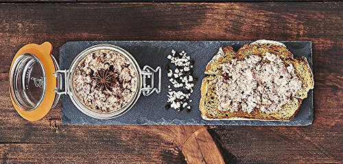 4 Le Parfait Super Terrines - Wide Mouth French Glass Preserving Jars - Zero Waste Packaging (4, 1000ml - 32oz - Quart)