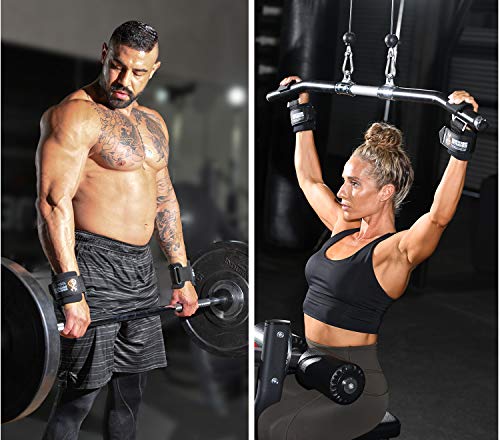 DMoose Fitness Hook Grips for Weight Lifting, Powerlifting, Workouts or Crossfit, Thick Gloves Wrist Support Neoprene Padding, Non-Slip Bar Security, Adjustable Heavy-Duty Straps - Thumbnail 6