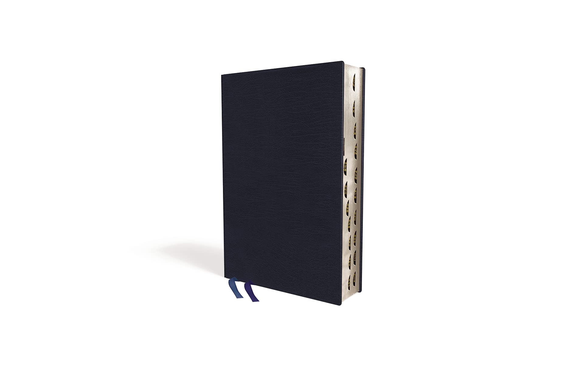 NIV, Thinline Bible, Bonded Leather, Navy, Red Letter, Thumb Indexed, Comfort Print