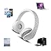 FX-Viktaria Dual Mode Wireless Over-Ear Headphone On Ear Headphone Stereo Headset Lightweight Design, Compatible with iPods, iPhones, iPads, Smartphones, Tablets, PC and Laptops-Crack Pattern