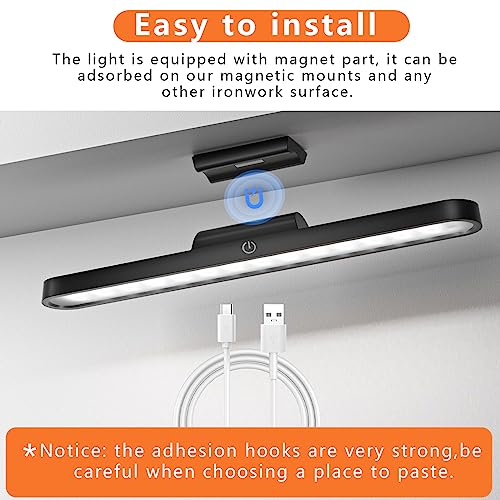 Wireless Desk Lamp 2500 mAh LED Under Cabinet Light Magnetic LED Touch Control Dimmable Night Light Desk Light USB Rechargeable for Under Cabinet, Kitchen, Reading, Working