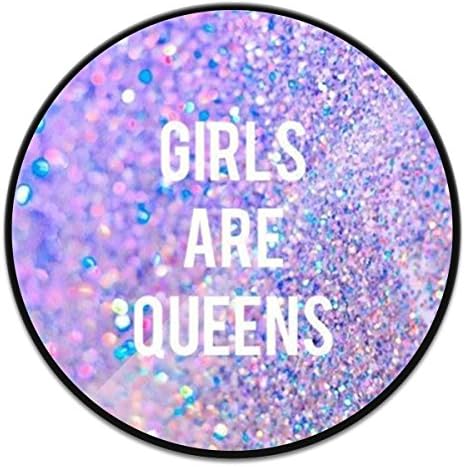 Customize Multi-Function Mounts and Stands,Expanding Stand Grip Pop Mount Socket for Smartphones, iPhone and Tablets - Girls Are Queens Black