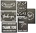Best Paper Greetings Chalkboard Thank You Cards - 4 x 6 In, Black & White, 144 Count, 6 Assorted Designs - Thank You Card Set with Envelopes for Wedding, Birthday & More