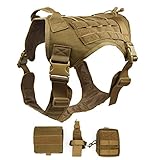 Ultrafun Tactical Dog Harness with Patches Pouches Handle, Molle Vest for Dogs