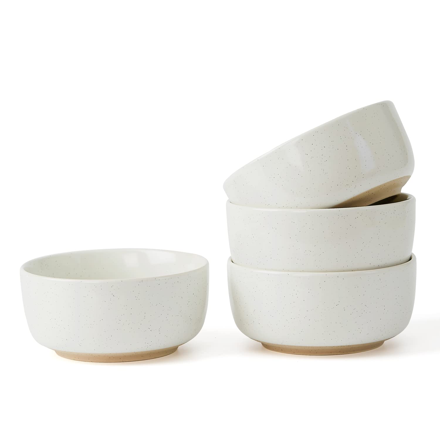 Photo 1 of **MISSING 1 BOWL** famiware Milkyway Cereal Bowl, Soup Bowls for 4, 25 Ounce Bowls Set for Kitchen, Bowl Set for Cereal Soup Rice Pasta Salad Oatmeal, White