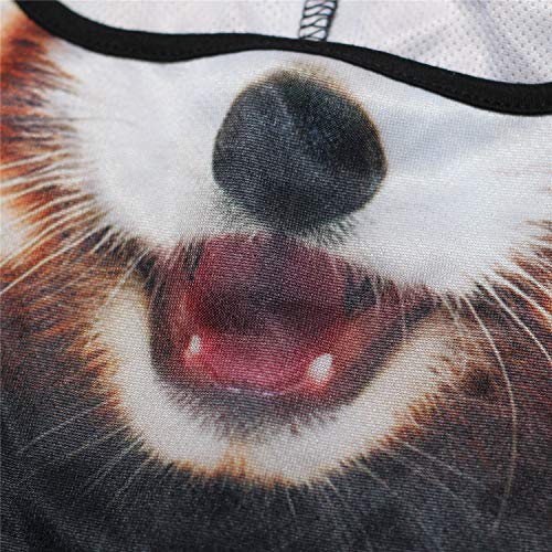 JIUSY 3D Animal Neck Gaiter Neck Warmer Windproof Face Mask Windproof Protection Cover for Ski Snowboard Snowmobile Cycling Motorcycle Riding Halloween Party Outdoor Men Women Funny Red Panda