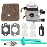 Harbot C1Q-S186 C1Q-S186A C1Q-S186B Carburetor with Fuel Line Kit Air Filter for STIHL FS38 FS45 FS46 FS55 KM55 HL45 FS45L FS45C FS46C FS55C FS55R FS55RC String Trimmer Weedeater