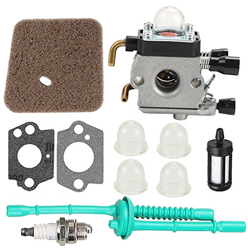 Harbot C1Q-S186 C1Q-S186A C1Q-S186B Carburetor with Fuel Line Kit Air Filter for STIHL FS38 FS45 FS46 FS55 KM55 HL45 FS45L FS45C FS46C FS55C FS55R FS55RC String Trimmer Weedeater