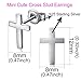 Cross Earrings Cross Earrings Simple Cross Stud Earrings Sterling Silver Hypoallergenic Cross Earrings Studs Women Cross Earrings Cute Silver Cross Studs Zowbinbin Cross Earrings for Girls