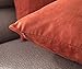 Best Dreamcity Set of 2 Faux Suede Cushion Covers / Pillowcases for Couch (18 X 18 -Inch, Poppy)