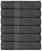 Utopia Towels Cotton Pool & Gym Towels, 6 Pack, 22 x 44 Inches, Dark Grey