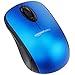 AmazonBasics Wireless Mouse with Nano Receiver - Blue