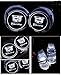 JSAMZ Car Logo LED Cup Pad led Cup Coaster USB Charging Mat Luminescent Cup Pad LED Mat Interior Atmosphere Lamp Decoration Light (Cadillac)