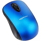 AmazonBasics Wireless Mouse with Nano Receiver - Blue