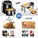Air fryer, Tidylife 5.8 QT Air Fryer XL with LCD Digital Touchscreen, 1700W Electric Hot Air Fryer with 8 Cooking Preset, Fast Oilless Cooking, Auto Shut Off with 50+ Recipes