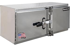 BUYERS PRODUCTS COMPANY Buyers Products 1762645 Smooth Aluminum Underbody Truck Tool Box With Cam Lock Stainless Steel Double Barn Door, 24 x 24 x 60 Inch, Made In The USA