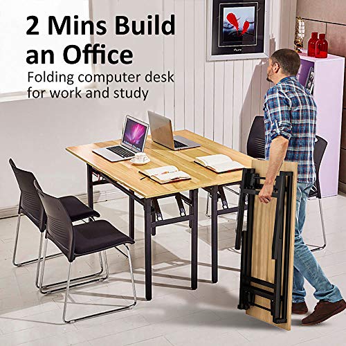 Folding Desk, 39 “ Writing Desk for Home Office, Folding Desks for
