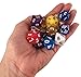 Skull Splitter Dice- One Pound Bag- 126 Polyhedral RPG Bulk Dice- 18 Complete Sets- Velvet Pouch