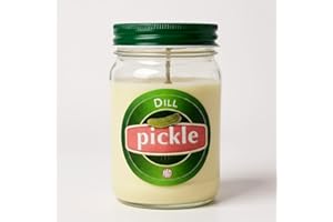 S&M CANDLE FACTORY Dill Pickle Candle ~ All Natural Soy Candle ~ Great Boxed Gift for Pickle Lovers ~ Great Dill! 16 Ounce Jar