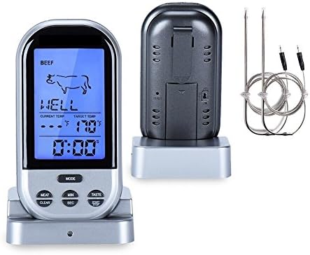 Wireless Meat Thermometer - 2 Stainless Steel Probes
