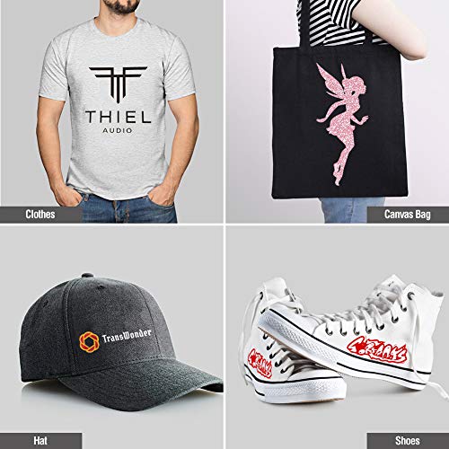 TransWonder Red Glitter HTV Glitter Heat Transfer Vinyl 12inx5ft