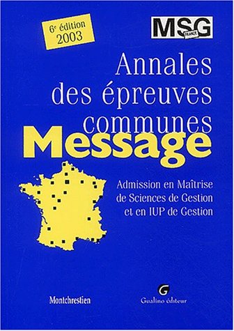 Annales des épreuves communes
