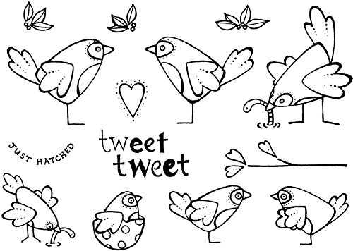 Crafty Impressions A6 Cathie Shuttleworth Just Hatched Tweet Tweet Stamp